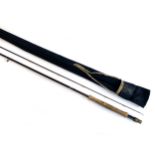 Hardy Alnwick 'Hardy Graphite De Luxe' two piece 10'6" two piece fly rod with lined butt guide,