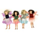 Four Hornby flower fairy dolls