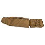 A brown rifle slip/backpack