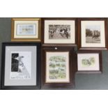 Two photographic prints of bicycle polo, polo and various other polo related prints (6)