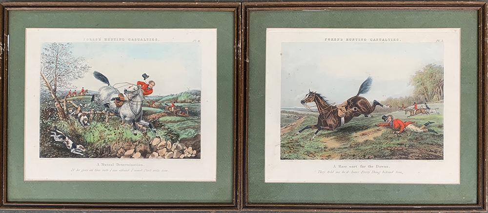 J. Harris after Henry Alken, 'A Mutual Determination', and 'A Rare Sort For the Downs', each 26x33cm