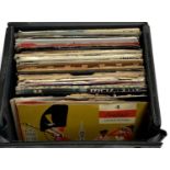 A box of mainly rock and pop 7" singles, including funk, soul, disco, and pop