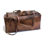 A pigskin holdall, approx. 70cm wide