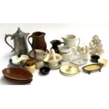 A mixed lot to include enamel candle stick holder; T.G Green; Sakosh etc