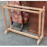 A sturdy pine towel rail, 82cmW 68cmH