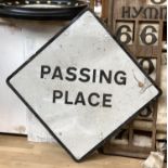 A Hebredean 'Passing Place' road sign, 45cm2