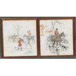 H F Lucas-Lucas (1848-1943), a pair of watercolours, labelled to reverse 'The Original Drawings