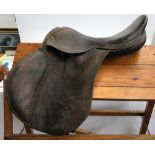 A BP Swan 17" saddle, and one other 17" saddle (2)