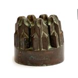 A Crowden (possibly Crowden & Keeves) Victorian copper jelly mould, marked '361', 12cm high