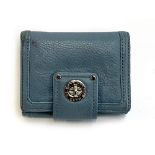 A Marc by Marc Jacobs blue leather purse, 13cmW