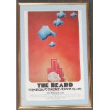 Michael English (British 1941 - 2009, Illustrator) Poster 'The Beard' for Ryal Court Theatre -