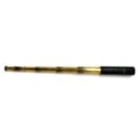 A Murray & Heath five draw brass and leather telescope, inscribed Murray & Heath, 69 Jermyn St.,