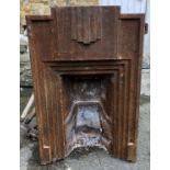 A 1930s cast iron fire surround, 60cmWx93cmH