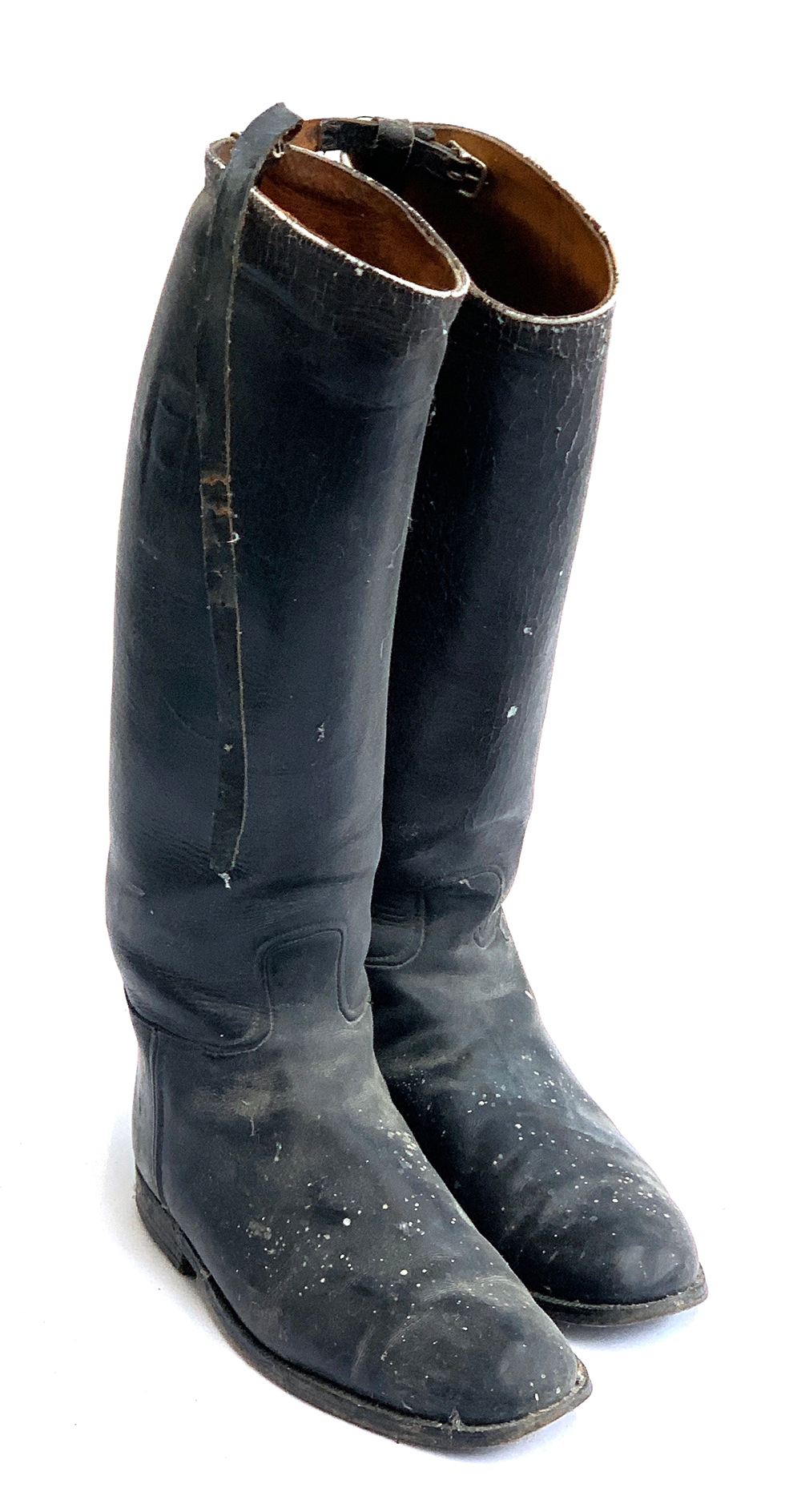 A pair of ladies black leather hunting boots