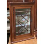 A glazed mahogany corner cupboard, 58cmW