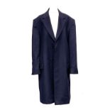 A TM Lewin navy wool overcoat, 42S