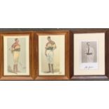 A pair of reproduction Vanity Fair colour prints of polo players, each approx. 38x25cm, together