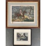 After IM Geholze, 'The Woodlands', 19th century hunting print, 28x38cm, together with after
