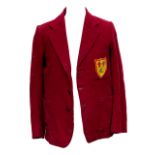 A Kinch & Lack scarlet schoolboy blazer, c.1960s (af)