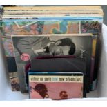 A mixed box of vinyl LPs and 7" singles to include Humphrey Littleton; Buddy Rich Big Band etc