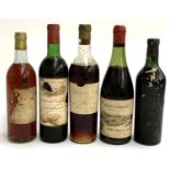 Five bottles of wine to include Chateau Soutar St Emilion Grand Cru 1971 (5)