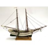Maritime interest: A scale model of a tall ship, 82cmL