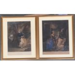 SW Reynolds after Frith, a pair of 19th century colour mezzotints, 'Dolly Varden' and 'Dolly