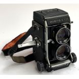 A Mamiya C330 medium format TLR camera, with Mamiya-Sekor f2.8 80mm lens