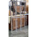 Interior interest: an industrial galvanised metal hanging locker unit, 90x31x199cmH