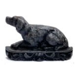 A small Victorian cast iron doorstop in the form of a labrador, 15.5cm long