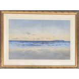 Arthur Suker (1857-1940), coastal landscape, watercolour, monogrammed AS, 38x58cm