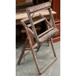 An oak folding artist's easel/book stand, 56cmW