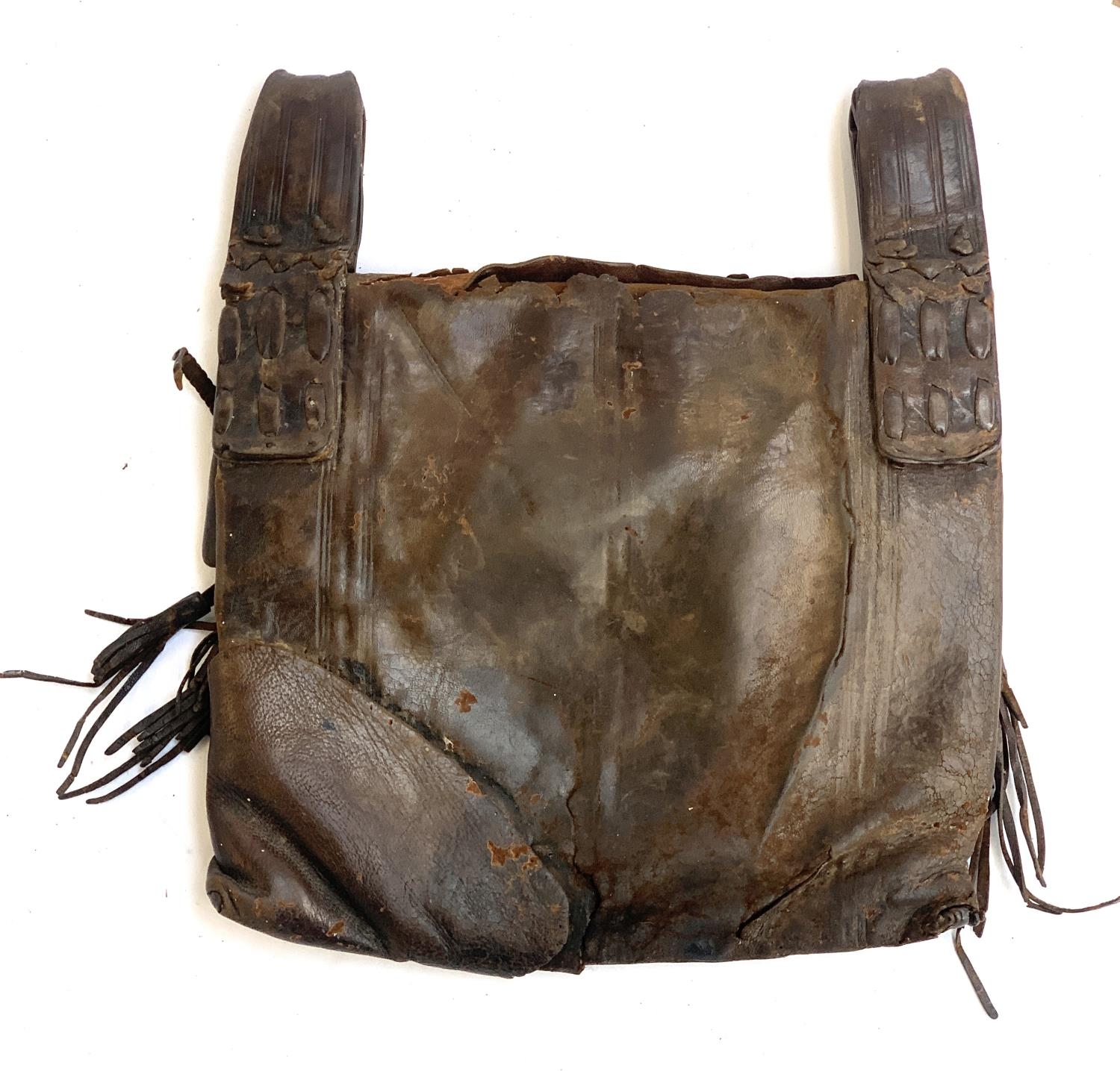 A leather satchel with apotropaic symbols - Image 2 of 3