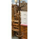 A bentwood coat and hat stand, approx. 185cmH