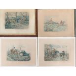 A set of four early 20th century hunting prints, 37x47cm