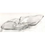 A Cristal MC France shaped dish, 43cmW