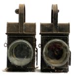 A pair of Merryweather & Sons Ltd fire engine lamps, one with plaque, 'Merryweather & Sons Ltd, Fire