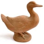 A large terracotta duck, 34cmH