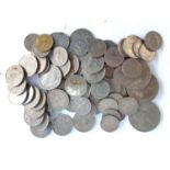 A small quantity of coins to include a half crown 1928, five shillings 1960, Queen Elizabeth II 70th