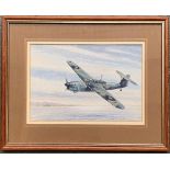 Kenneth Aitken (20th century), 'Fairey Barracuda II', watercolour on paper, signed lower right,