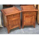 A small 19th century bowfront mahogany chest, two short over two long drawers, on swept bracket