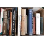 SCULPTURE: A box of books to include: McAllister, I., 'Alfred Gilbert', A. and C. Black, London,