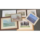 A quantity of hunting and racing related prints