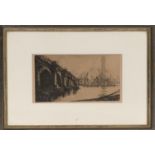 Bruce Robertson (1872-1943), 'Waterloo Bridge, London', etching, signed and titled, 13x23.5cm