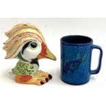 A Lorna Bailey Gemma Duck figurine & large Bitossi tankard