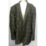 A Brook Taverner lightweight gents tweed jacket, 46L, together with a Cruise 46R striped summer