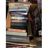Two boxes of books to include WWII interest and some Third Reich titles including a first edition of