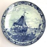 A large Delft Blauw Mastricht charger, 39.5cmD