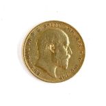 An Edward VII 1903 gold sovereign