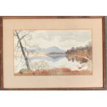 Robert Houston RSW, (Scottish 1891-1942), 'Loch Vennacher', watercolour, signed, 23x39cm